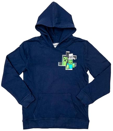 Minecraft Creeper Kinder & Babies Kapuzenpullover dunkelblau 116 von Minecraft