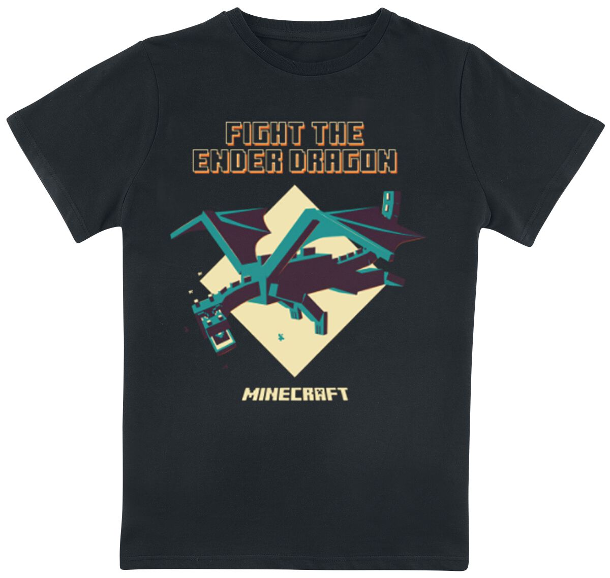 Minecraft - Gaming T-Shirt für Kleinkinder - Kids - Ender Dragon - für Mädchen & Jungen - schwarz von Minecraft