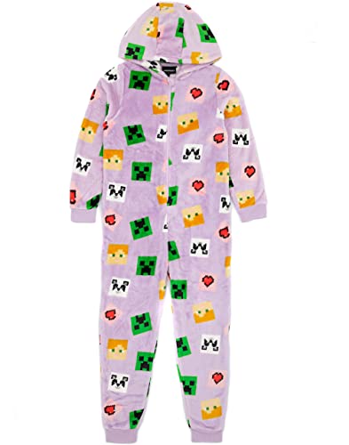 Minecraft Girls Onesie Kinder Creeper Steve Purple Game alle in einem PJs 11-12 Jahre von Minecraft