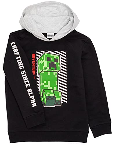 Minecraft Hoodie Jungen Kinder Game Creeper Black Mit Kapuze Jumper 10-11 Jahre von Minecraft