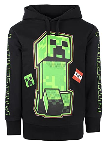 Minecraft - Hoodie schwarz - Jungen schwarz Hoodie Spiel Kinder Hoodie Kleidung Creeper Geschenke - Alter 5-6 Jahre von Minecraft