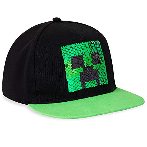 Minecraft Hut Für Kinder Cap Jungen | Mit Logo, Schwarz Und Pixelig Grün Grid | Zubehör, Das Den Besten Mutze Jungen Bietet | Ab 3 Jahren (Mehrfarbig) (Mehrfarbig) von Minecraft