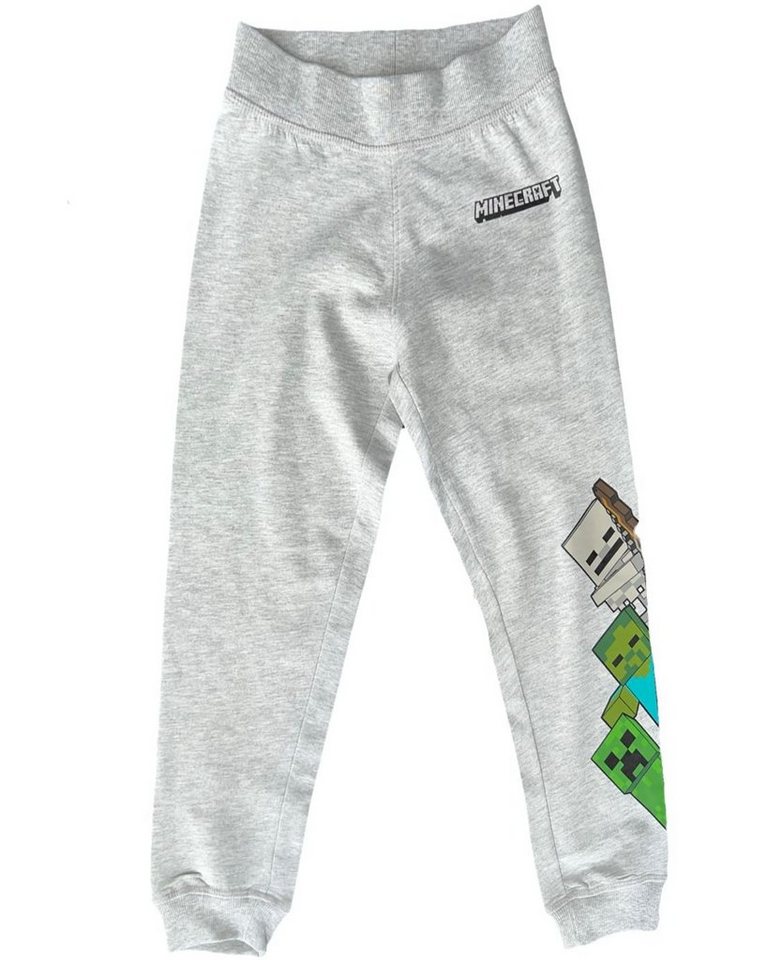 Minecraft Jogginghose MINECRAFT Kinder Jogginghose Jungen + Mädchen Hose GRAU 116 - 152 von Minecraft