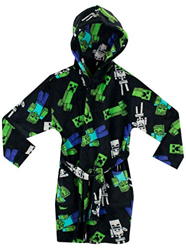 Minecraft Jungen Creeper Bademäntel Schwarz 116 von Minecraft