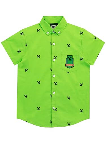 Minecraft Jungen Creeper Hemd Grün 146 von Minecraft
