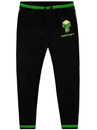 Minecraft Jungen Creeper Jogginghose Schwarz 134 von Minecraft