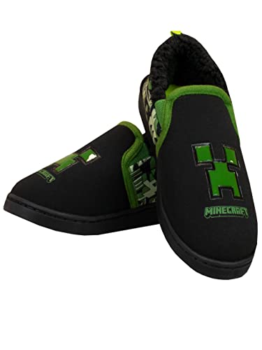 Minecraft Jungen Hausschuhe Creeper Schwarz 38 von Minecraft