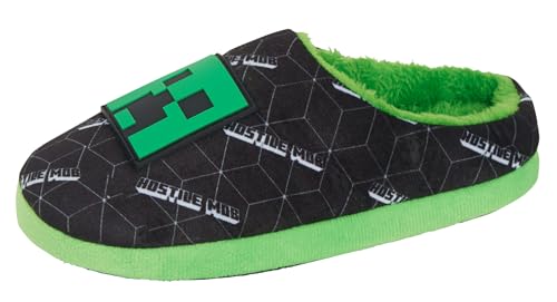 Minecraft Jungen Schlafschuhe Schwarz 1 UK von Minecraft