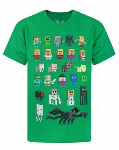 Minecraft Jungen T- Shirt, Alter 13 - 14 Jahre, Grün von Minecraft
