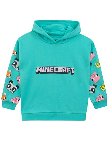 Minecraft Kapuzenpullover für Mädchen | Kapuzenpullover für Spielerinnen | Kapuzenpullover für Gamer-Mädchen | Blau | 116 von Minecraft