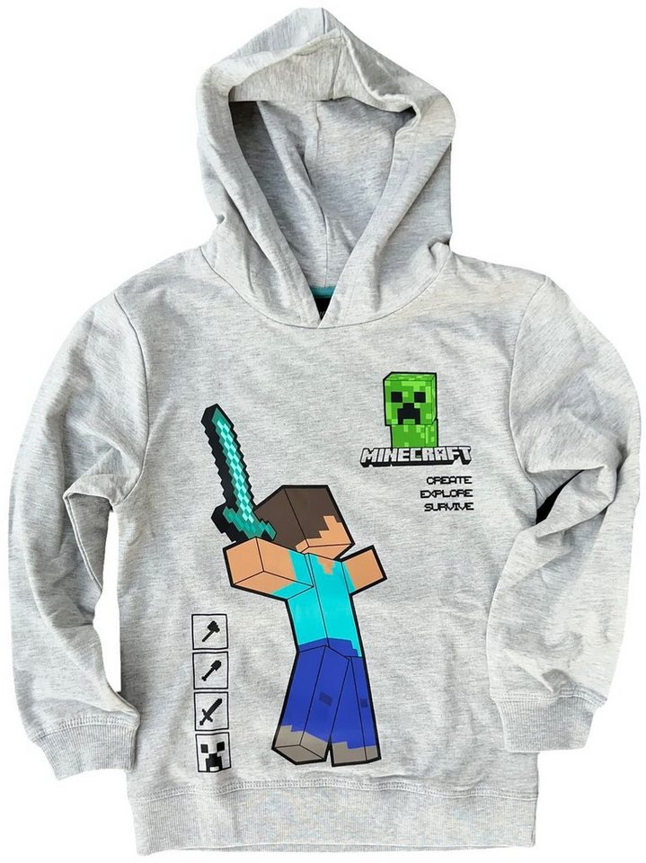 Minecraft Kapuzensweatshirt Minecraft Hoodie Sweatshirt mit Kapuze Jungen + Mädchen 8 10 12 14 von Minecraft