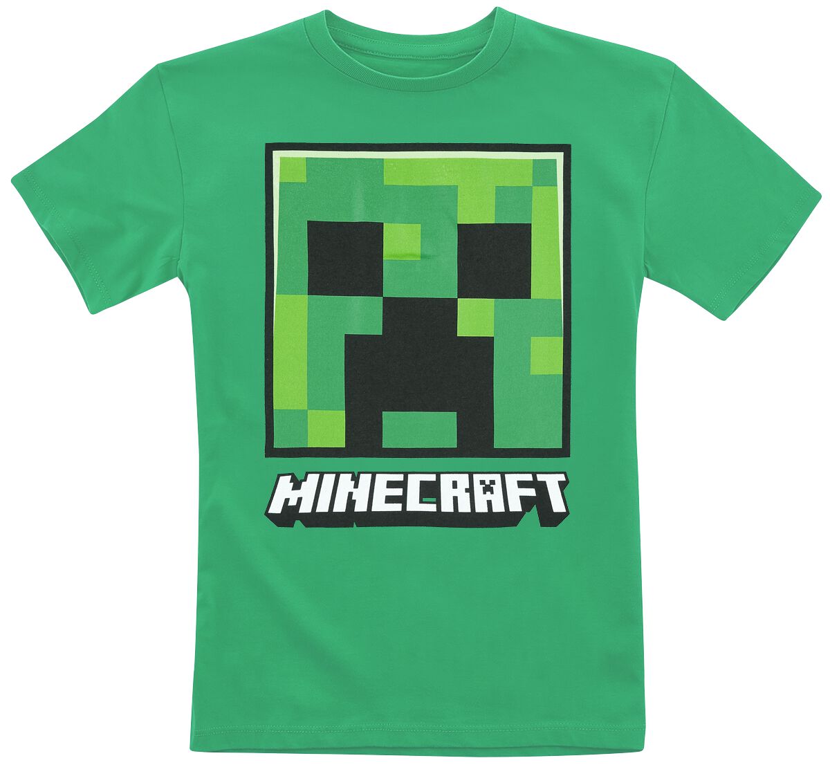 Minecraft Kids - Creeper Face T-Shirt grün in 152 von Minecraft