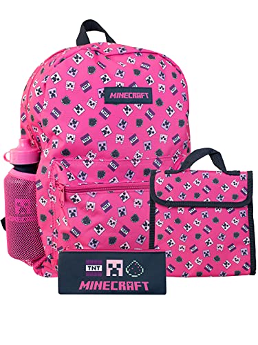 Minecraft Kinder Lunchpaket Rosa 4-teiliges Set von Minecraft