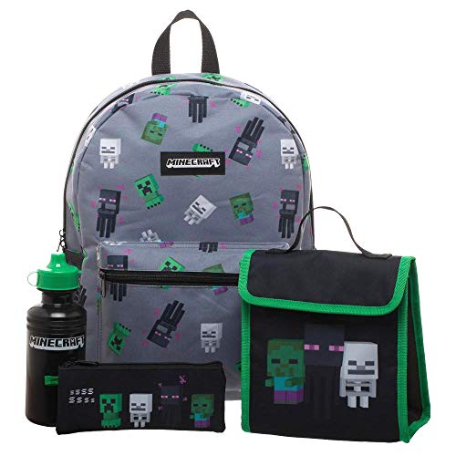 Minecraft Kinder Minecraft Rucksack-Set 4-teilig, Mehrfarbig von Minecraft