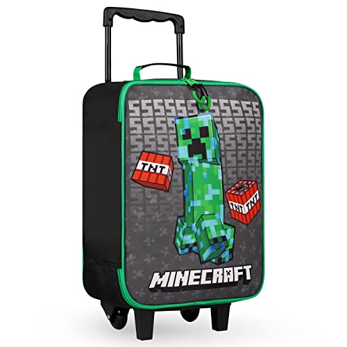 Minecraft Kinderkoffer Trolley Koffer Kinder Jungen Mädchen Handgepäck Reisekoffer Leicht 2 Rollen von Minecraft