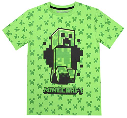 Minecraft - Kleidung - Jungen T-Shirt - Gamer Kinder Kleidung - Creeper T-Shirt Geschenke - Geschenke für Jungen - Grün - Alter 5/6 von Minecraft