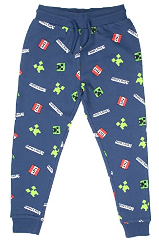 Minecraft – Kleidung – Trainingshose für Jungen – Blaue Jogginghose für Jungen aus 100% Baumwolle – Jogginghose Geschenke – Blau (7-8 Jahre) von Minecraft