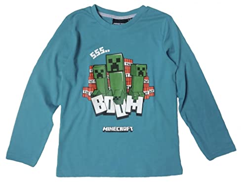 Minecraft Langarmshirt Creeper (türkis, 134) von Minecraft