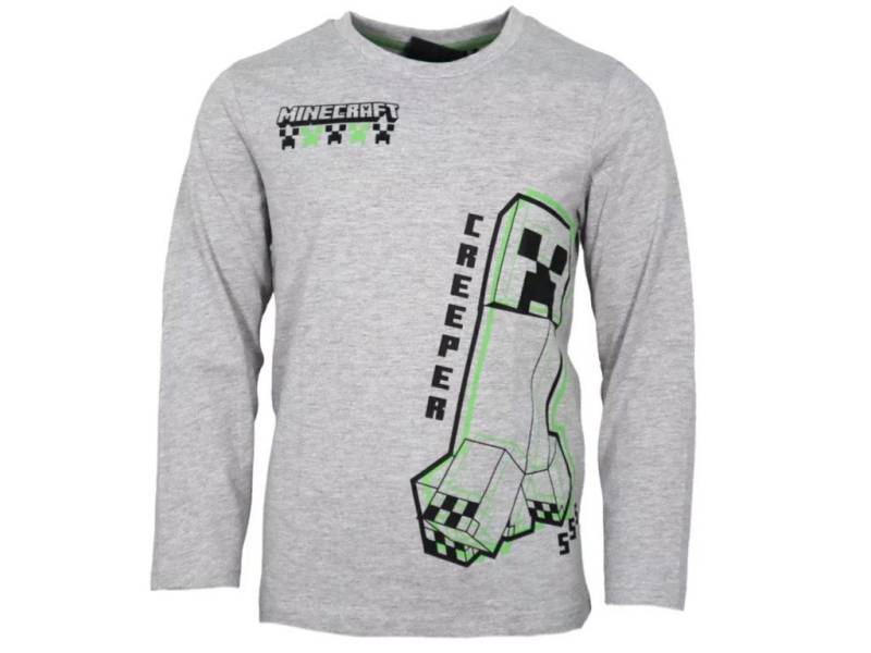 Minecraft Langarmshirt Langarmshirt Minecraft Gamer Creeper Kinder Jungen Langarmshirt von Minecraft