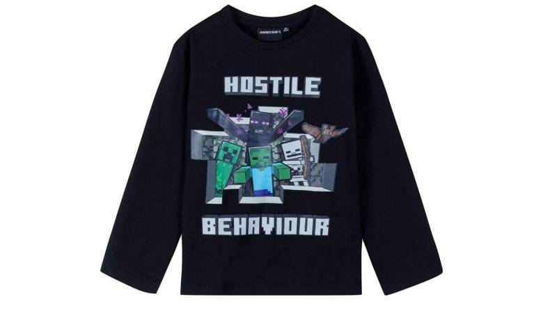 Minecraft Langarmshirt Minecraft Langarmshirt »Enderman Spieler Gamer Kinder langarm Shirt« von Minecraft