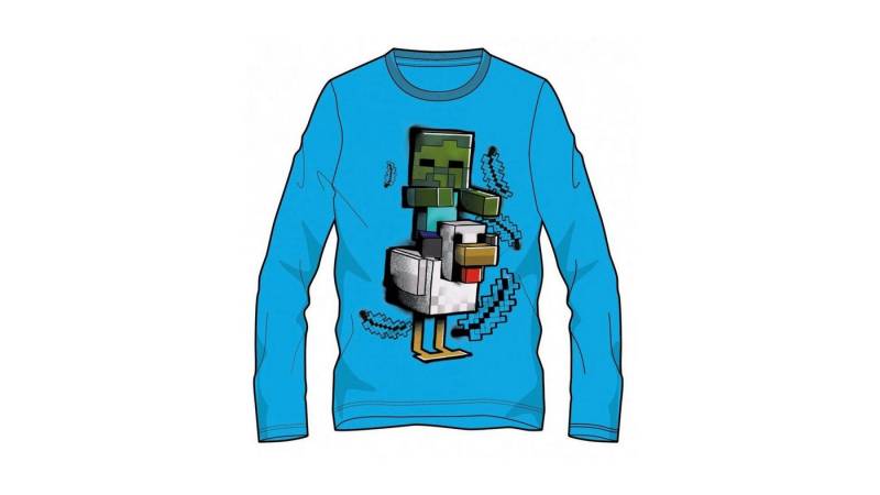 Minecraft Langarmshirt Minecraft Langarmshirt »Kinder Shirt Zombie Huhn« von Minecraft