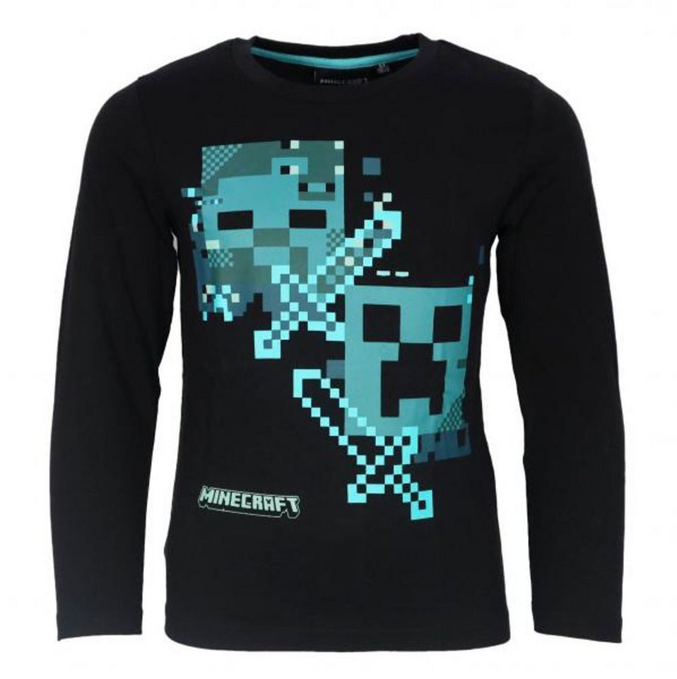 Minecraft Longsleeve Minecraft langarm T-Shirt Jungen + Mädchen 116 128 134 140 152 von Minecraft