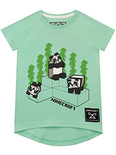 Minecraft Mädchen T-Shirt Panda Grün 140 von Minecraft