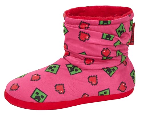 Minecraft Mädchen Slipper Stiefel für Kinder Slouch Creeper Gamer Warme Fleece Hausschuhe Hausschuhe von Minecraft