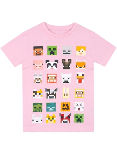 Minecraft Mädchen T-Shirt Rosa 140 von Minecraft