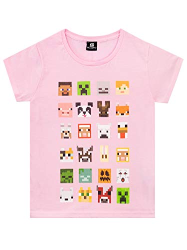 Minecraft Mädchen T-Shirt Rosa 158 von Minecraft