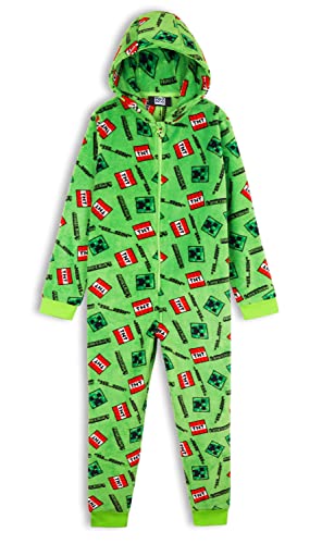 Minecraft Onesie, Jumpsuit Kinder, Schlafanzug Jungen, Ganzkörperanzug Schlafoverall Kinder, Warmer Fleece Overall Hausanzug… von Minecraft