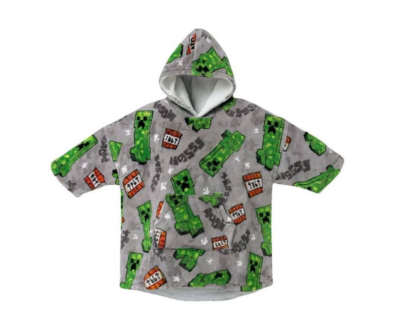 Minecraft Poncho - Bequemer Überwurf mit Kapuze in Einheitsgröße (1-St) geeignet für Kinder von 7-14 Jahren von Minecraft