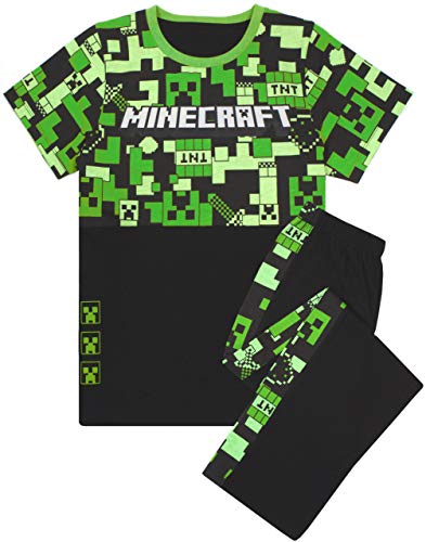Minecraft Pyjamas Jungen Long OR Short Bottom Optionen Kids Gamer PJs 8-9 Jahre von Minecraft