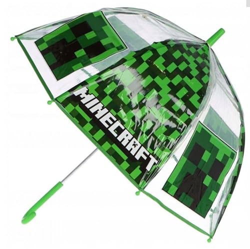 Minecraft Regenschirm Kuppelschirm Stock-Schirm manuell 71 cm Durchmesser (Farbmix 1) von Minecraft