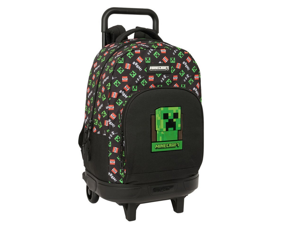 Minecraft Rucksack 33 x 45 x 22 cm Kinder Rucksack mit Rädern Minecraft Schwarz 33x45x22 von Minecraft
