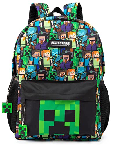 Minecraft Rucksack für Jungen Kinder Black Gamer Bag School Rucksack Einheitsgröße von Minecraft