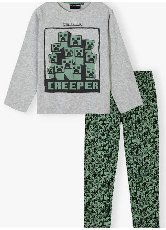 Minecraft Schlafanzug MINECRAFT Kinder Pyjama langer Schlafanzug für Jungen + Mädchen von Minecraft