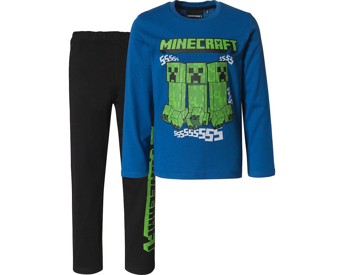 Minecraft Schlafanzug MINECRAFT Kinder Pyjama langer Schlafanzug für Jungen + Mädchen von Minecraft