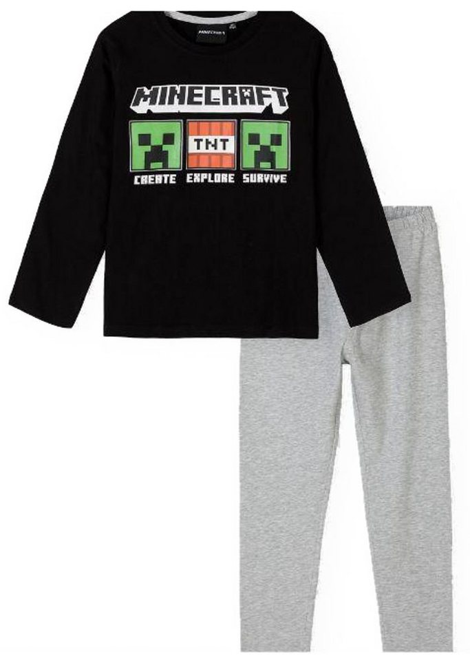 Minecraft Schlafanzug MINECRAFT langer Pyjama Kinder Schlafanzug Jungen + Mädchen von Minecraft