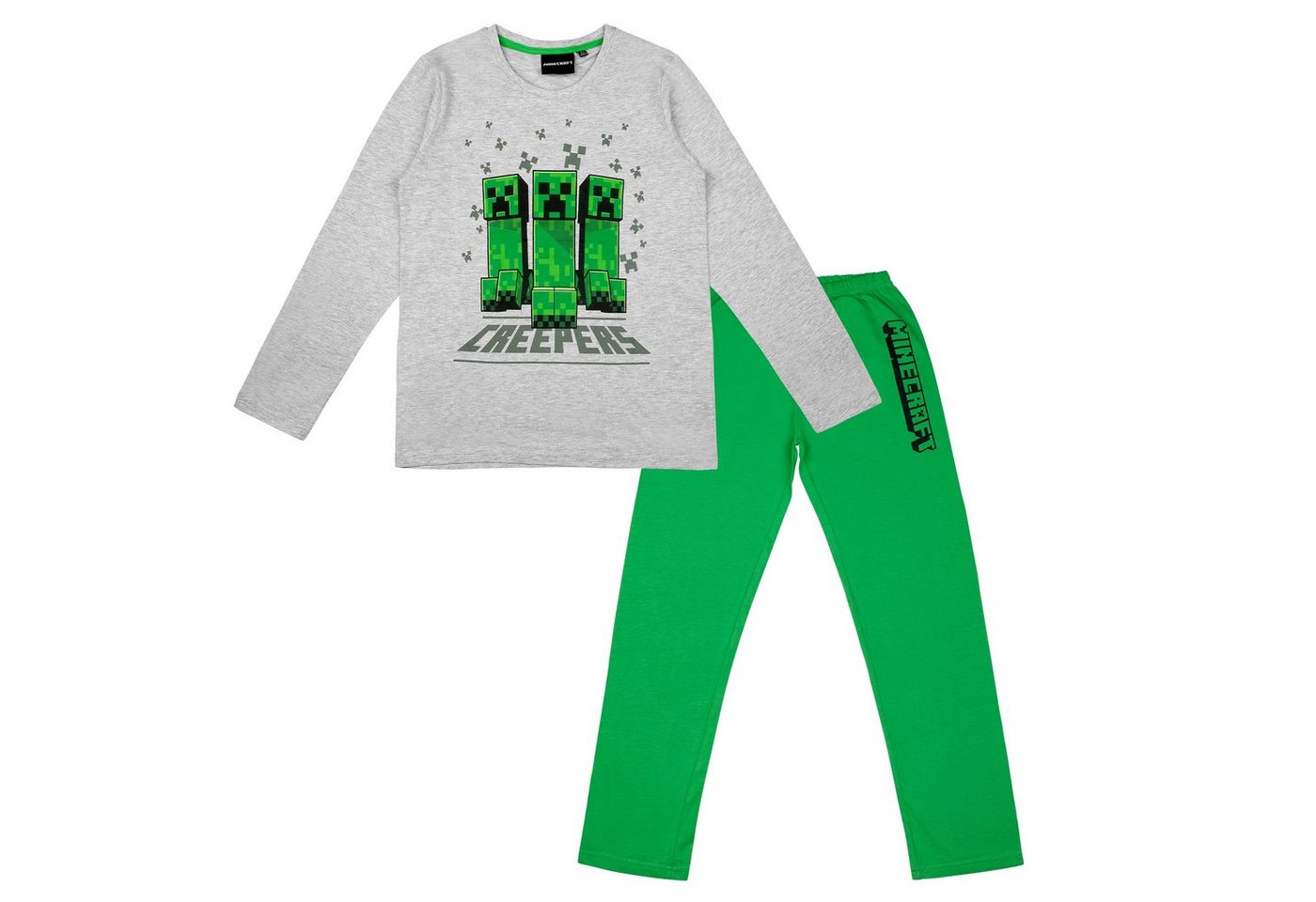 Minecraft Schlafanzug Minecraft Creeper Jungen Schlafanzug Pyjama Langarm von Minecraft