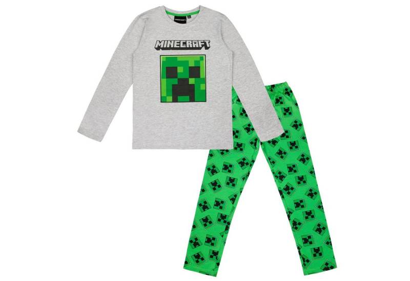Minecraft Schlafanzug Minecraft Creeper Jungen Schlafanzug Pyjama Langarm von Minecraft
