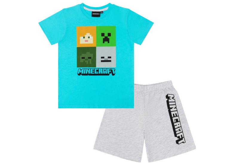 Minecraft Schlafanzug Minecraft Kinder Pyjama kurzer Schlafanzug Creeper (Minecraft) von Minecraft