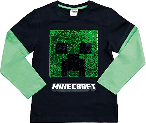 Minecraft Sweatshirt Creeper Black/Green 116cm von Minecraft