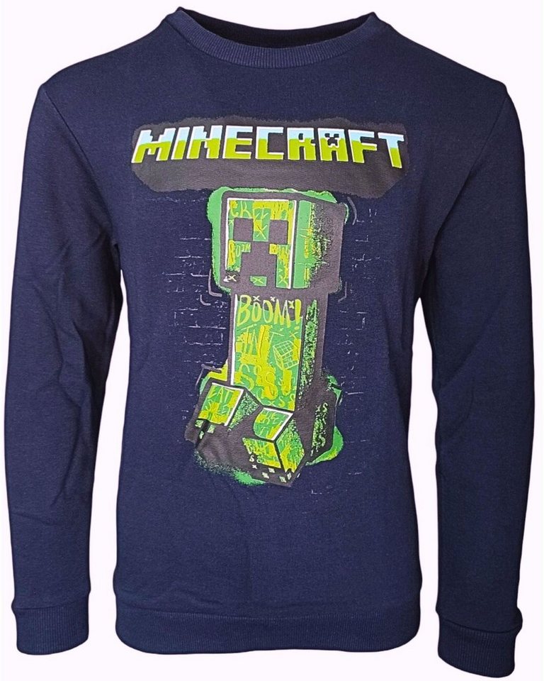 Minecraft Sweatshirt Creeper Jungen Sweat-Pullover Größe 116-152 cm von Minecraft