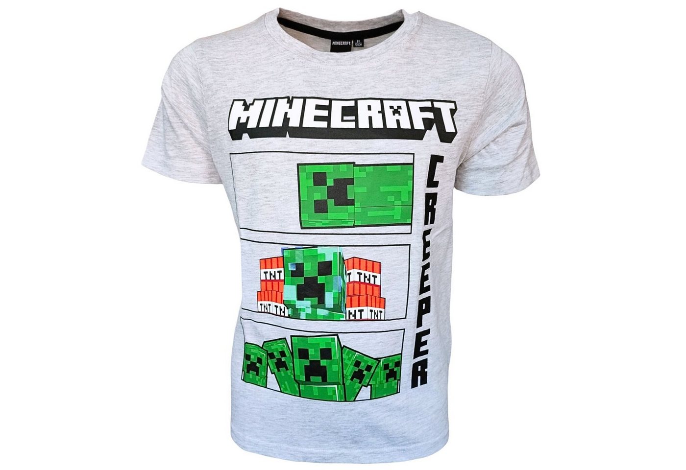 Minecraft T-Shirt Creeper Jungen Gamers Kurzarmshirt Gr. 116-152 cm von Minecraft