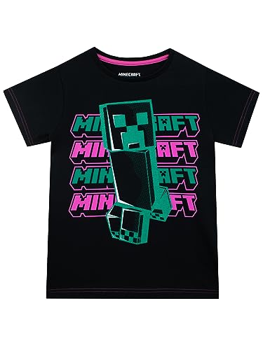 Minecraft T-Shirt | Creeper Mädchen Top | Gaming Kinderkleidung | 116 | Offizielles Merchandising von Minecraft