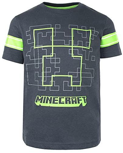 Minecraft - T-Shirt - Marineblau Creeper T-Shirt - 100% Baumwolle Klamotten - Kinder Klamotten - Jungen Klamotten Merch - Geburtstag Junge Geschenke - Alter 7-8 Jahre von Minecraft