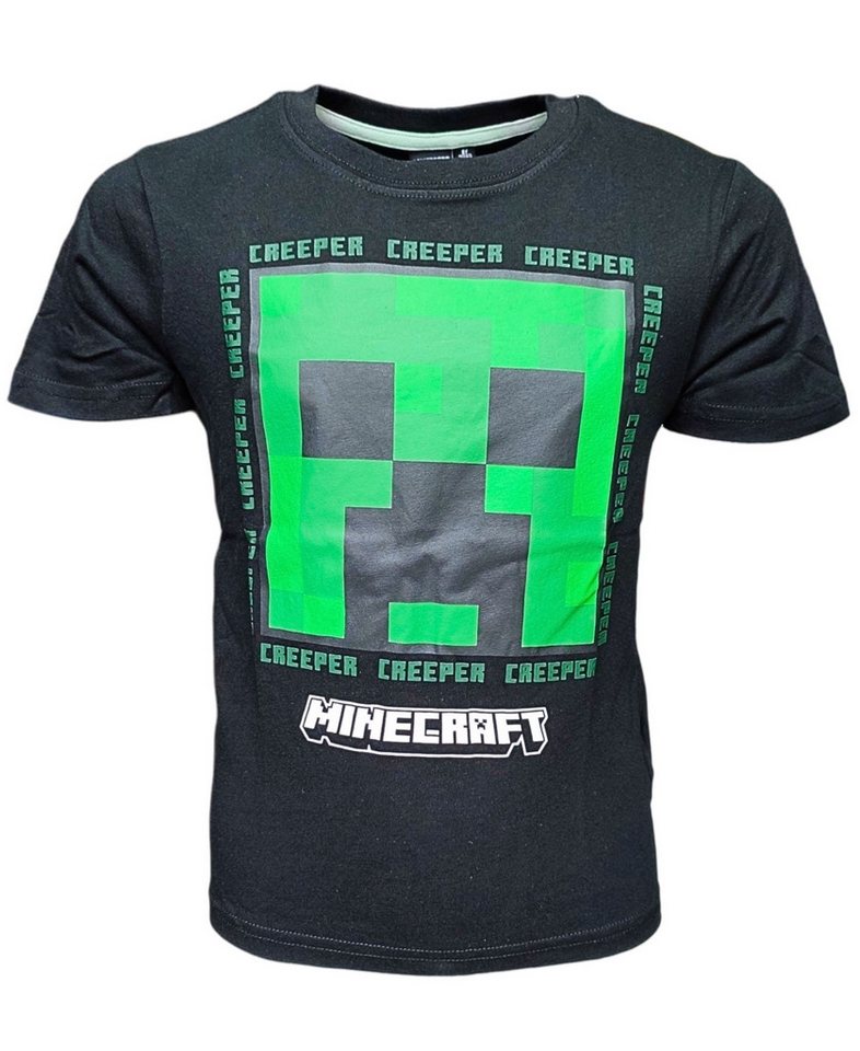 Minecraft T-Shirt Jungen Kurzarmshirt aus Baumwolle Gr. 116 - 152 cm von Minecraft