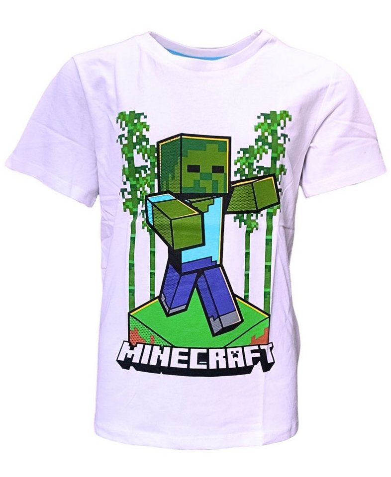Minecraft T-Shirt Zombie Jungen Kurzarmshirt aus Baumwolle Gr. 116- 152 cm von Minecraft