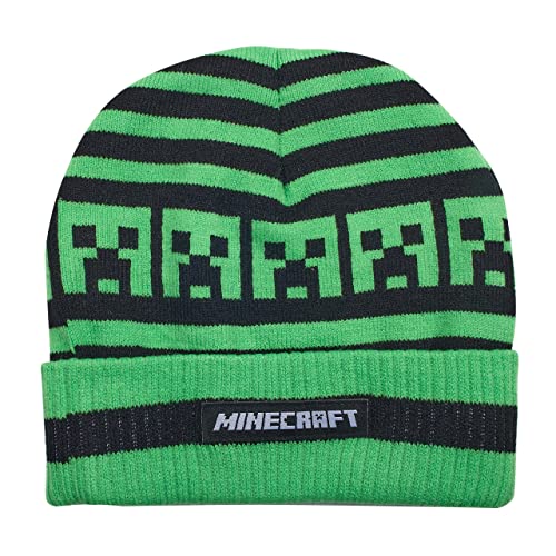 Minecraft Wintermütze Creeper Bommelmütze 54-56 (OneSize) Beanie von Minecraft